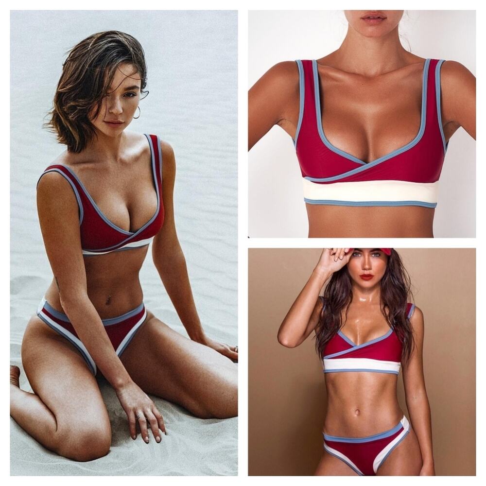 FAE Swim Malu top and Zeila Bikini bottoms in 'Trio' Size Small Medium 2017